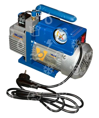 vývěva jednostupňová 70 l/min, vakuometr a solenoid, VALUE V-i125Y-R32